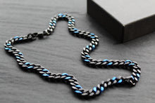 Load image into Gallery viewer, Stainless Steel Black and Blue IP Necklace