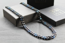 Load image into Gallery viewer, Stainless Steel Black and Blue IP Necklace
