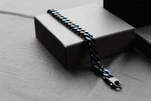 Load image into Gallery viewer, Stainless Steel Bracelet Black and Blue IP