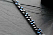 Load image into Gallery viewer, Stainless Steel Bracelet Black and Blue IP
