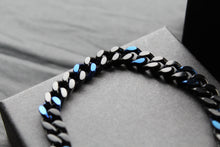 Load image into Gallery viewer, Stainless Steel Bracelet Black and Blue IP