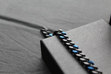 Load image into Gallery viewer, Stainless Steel Bracelet Black and Blue IP