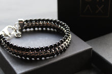 Load image into Gallery viewer, Stainless Steel Bracelet with Green Tiger's Eye Beads