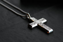 Load image into Gallery viewer, Stainless Steel Cross Necklace with Engraved Design