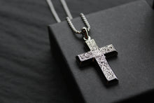 Load image into Gallery viewer, Stainless Steel Cross Necklace with Engraved Design
