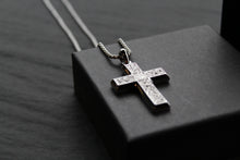 Load image into Gallery viewer, Stainless Steel Cross Necklace with Engraved Design