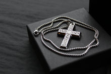Load image into Gallery viewer, Stainless Steel Cross Necklace with Engraved Design