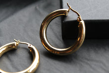 Load image into Gallery viewer, Stainless Steel Large Hoops with 18ct Gold PVD