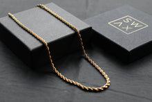 Load image into Gallery viewer, Stainless Steel Rope Necklace with 18ct Gold PVD