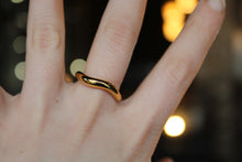 Load image into Gallery viewer, Stainless Steel Wave Ring with 18ct Gold PVD