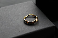 Load image into Gallery viewer, Stainless Steel Wave Ring with 18ct Gold PVD