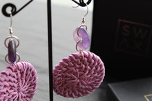 Load image into Gallery viewer, Sterling Silver Amethyst Rattan Earrings