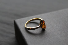Load image into Gallery viewer, Sterling Silver Gold Plated High Quality Citrine Marquise Dress Ring