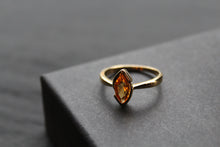 Load image into Gallery viewer, Sterling Silver Gold Plated High Quality Citrine Marquise Dress Ring