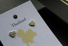 Load image into Gallery viewer, Studs of Hope - Silver Textured Heart Stud