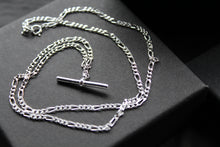Load image into Gallery viewer, T-Bar Link Silver Chain Necklace
