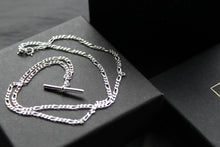 Load image into Gallery viewer, T-Bar Link Silver Chain Necklace