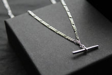 Load image into Gallery viewer, T-Bar Link Silver Chain Necklace