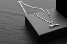 Load image into Gallery viewer, T-Bar Link Silver Chain Necklace