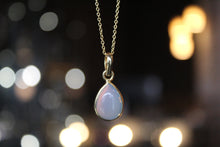 Load image into Gallery viewer, Teardrop Chalcedony Pendant and Chain