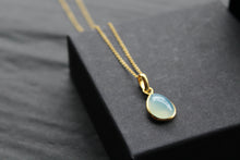 Load image into Gallery viewer, Teardrop Chalcedony Pendant and Chain