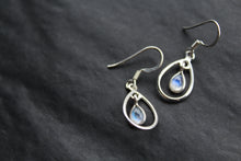 Load image into Gallery viewer, Teardrop Earrings with Rainbow Moonstone