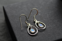 Load image into Gallery viewer, Teardrop Earrings with Rainbow Moonstone