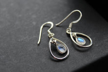 Load image into Gallery viewer, Teardrop Earrings with Rainbow Moonstone