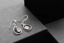 Load image into Gallery viewer, Teardrop Earrings with Rainbow Moonstone