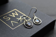 Load image into Gallery viewer, Teardrop Earrings with Rainbow Moonstone