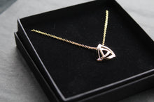 Load image into Gallery viewer, Triangle Cubic Zirconia Knot Necklace