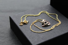 Load image into Gallery viewer, Triangle Cubic Zirconia Knot Necklace