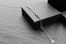 Load image into Gallery viewer, Triple Infinity Symbols Silver Chain Bracelet