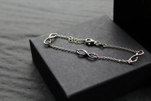 Load image into Gallery viewer, Triple Infinity Symbols Silver Chain Bracelet