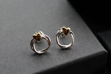 Load image into Gallery viewer, Triple Twist Heart Studs
