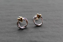 Load image into Gallery viewer, Triple Twist Heart Studs