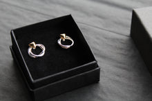 Load image into Gallery viewer, Triple Twist Heart Studs