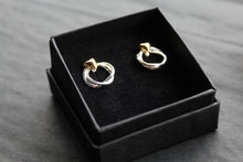 Load image into Gallery viewer, Triple Twist Heart Studs