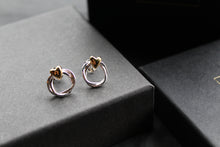 Load image into Gallery viewer, Triple Twist Heart Studs
