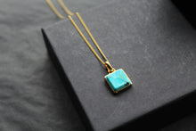 Load image into Gallery viewer, Turquoise Square Pendant with Rounded Corners