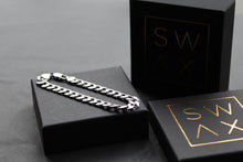Load image into Gallery viewer, Unisex Flat Oxidised Curb Chain Bracelet