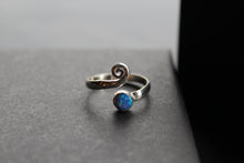 Load image into Gallery viewer, Blue Opal Adjustable Spiral Ring