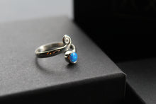 Load image into Gallery viewer, Blue Opal Adjustable Spiral Ring