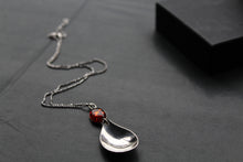 Load image into Gallery viewer, Cutlery Necklace with Amber