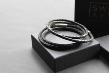 Load image into Gallery viewer, Double Band Thin Leather Bracelet