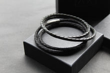 Load image into Gallery viewer, Double Band Thin Leather Bracelet