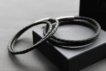 Load image into Gallery viewer, Double Band Thin Leather Bracelet