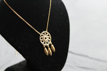 Load image into Gallery viewer, Gold Plated Silver Dream Catcher Necklace