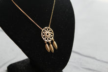Load image into Gallery viewer, Gold Plated Silver Dream Catcher Necklace