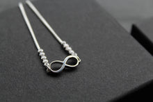 Load image into Gallery viewer, Infinity Slider Bracelet with Clear CZ Stones